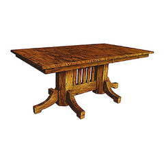 Mission Double Pedestal Table