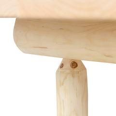 Pine Log Trestle Table