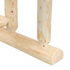 Pine Log Trestle Table