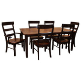 Two-Tone Amish Shaker Dining Set-6 w/ 2-Leaves