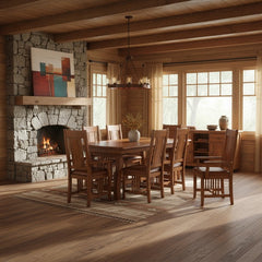 Diamond Mission Solid Oak Dining Table