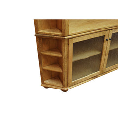 46" Amish Pine Corner TV Stand w/ Hutch