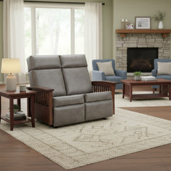 Faux Leather, Love Seat Glider Recliner
