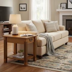 Fluted Mission End Table