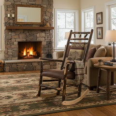 Hickory Rocker w/ Upholstered Back