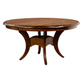 60" Round Galveston Table W/ 3 1 1/2" Thick Leaves (Simulated Live Edge)