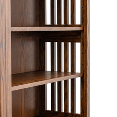 72"H Mission Spindle Bookcase w/ Bottom Doors Set