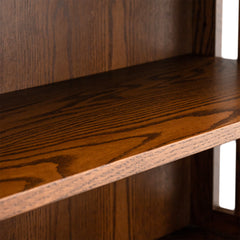 72"H Mission Spindle Bookcase w/ Bottom Doors Set