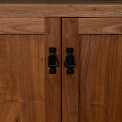 36" x 84" Walnut Bookcase W/Doors