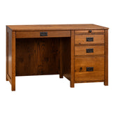 48" x 24" Mission Four Drawer Desk