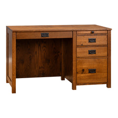 48" x 24" Mission Four Drawer Desk