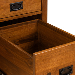 48" x 24" Mission Four Drawer Desk