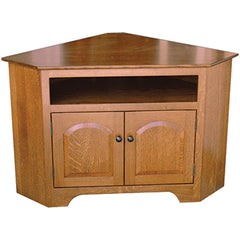 Knob View Shaker Corner TV Stand