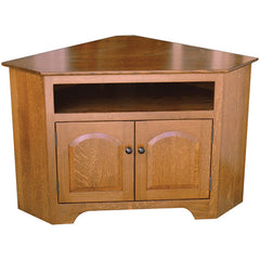 Knob View Shaker Corner TV Stand