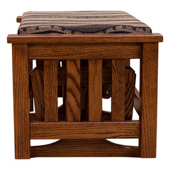 Slat Ottoman w/ Fabric