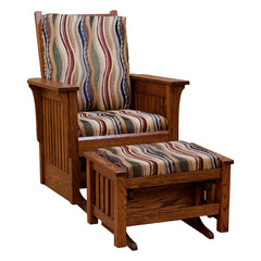 Slat Ottoman w/ Fabric