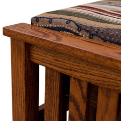 Slat Ottoman w/ Fabric