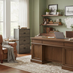 Mission 3-Drawer Brown Maple File Cabinet