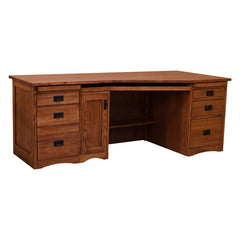 80" Mission Wedge Desk - California Mission Finish