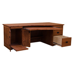 80" Mission Wedge Desk - California Mission Finish