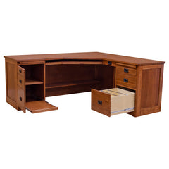74" L-Shaped Mission Desk- No Tower Slot