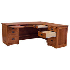 74" L-Shaped Mission Desk- No Tower Slot