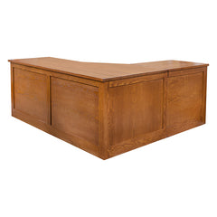 74" L-Shaped Mission Desk w/ Door