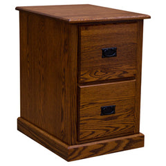 Two Drawer Mission Letter File Cabinet, Red Oak