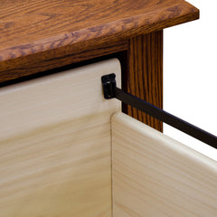 Two Drawer Mission Letter File Cabinet, Red Oak