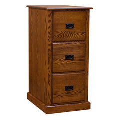 Amish Mission 3-Drawer File Cabinet, Red Oak