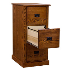 Amish Mission 3-Drawer File Cabinet, Red Oak
