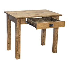 Amish Heavy 3" Legs Desk, Character Quarter Sawn Oak
