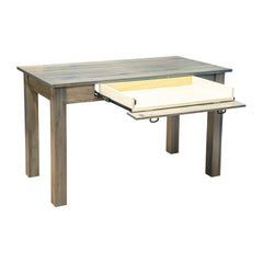 Amish Heavy 3" Legs Desk, Brown Maple