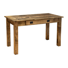 Amish Heavy 3" Legs Desk, Brown Maple Jacobean