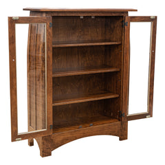 50" Aspen Bookcase With Glass Doors