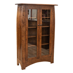 60" Aspen Bookcase With Glass Doors