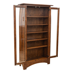 72" Aspen Bookcase With Glass Doors