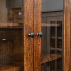 50" Aspen Bookcase With Glass Doors