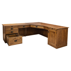 80" L-Shaped Mission Desk