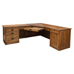 80" L-Shaped Mission Desk