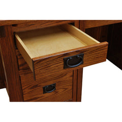 60" x 24" Mission Amish Seven Drawer Desk
