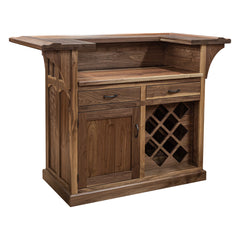 Mission Bar with Wine Storage