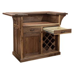 Mission Bar with Wine Storage