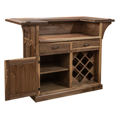 Mission Bar with Wine Storage