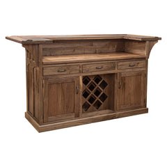 Mission Bar with Wine Storage
