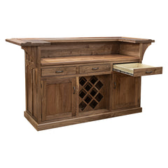 Mission Bar with Wine Storage