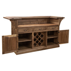 Mission Bar with Wine Storage