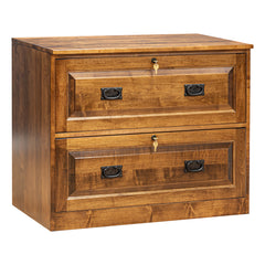 Traditional 2-Drawer Brown Maple Lateral File Cabinet