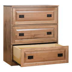 Traditional 3-Drawer Brown Maple Lateral File Cabinet