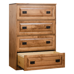 Traditional 4-Drawer Brown Maple Lateral File Cabinet
